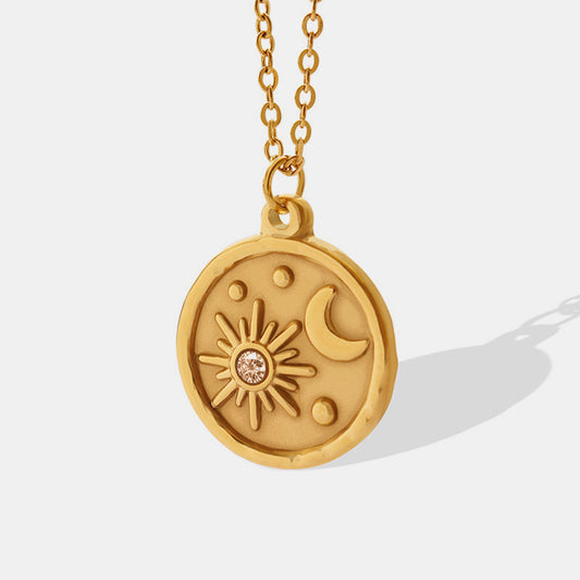 ZIRCON MEDALLION NECKLACE